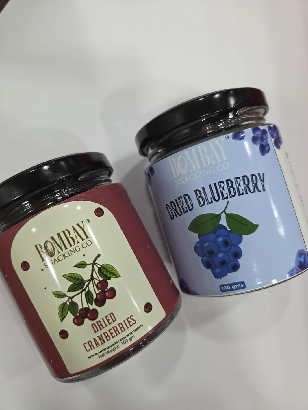 Bombay Snacking Co. Whole Dried Blueberries (100g) – Natural Sweetness | No-Oil Roasted Superfood Lush Sweet & Antioxidant-Rich Gifting Grade