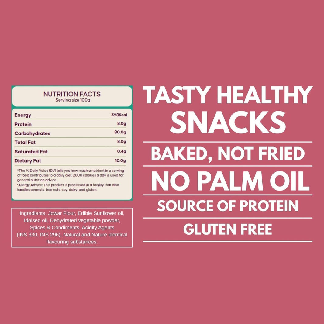 Bombay Snacking Co. Jowar Puffs – Mumbai Masala Flavor (60g Combo) – The Healthy Roasted Desi Snack | Pack of 2