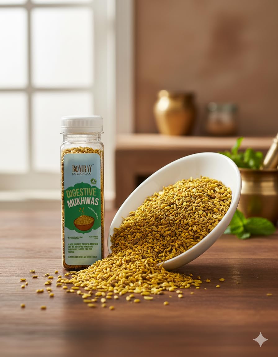 Bombay Snacking Company Roasted Seven Seeds Mix & Digestive Mukhwas | Healthy Superfood Snack & Natural Mouth Freshener |2 Combos Pack of 2 each | - EarthBased 