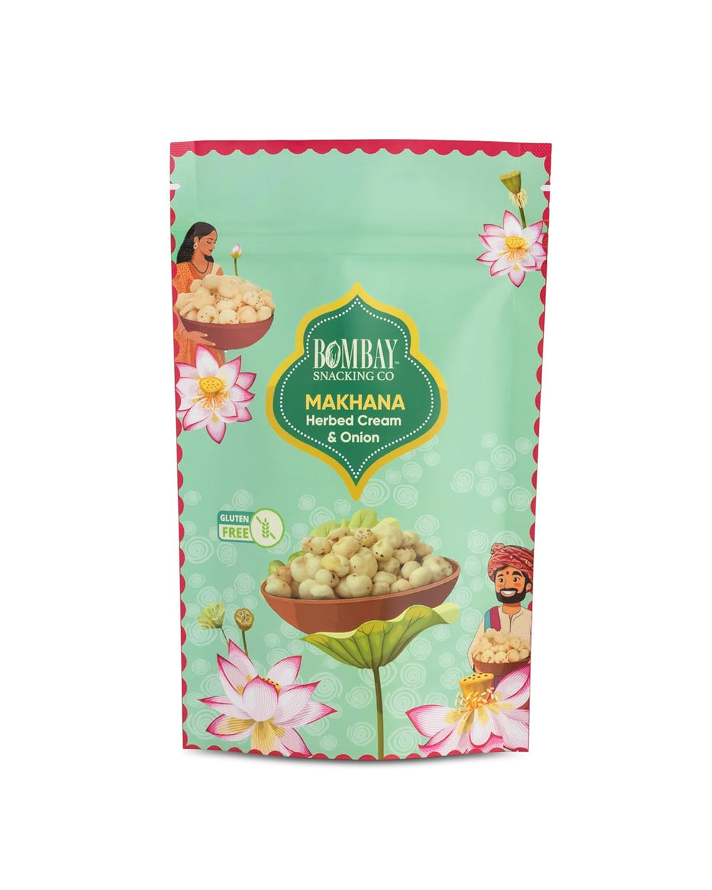 Bombay Snacking Co. Cream n Onion Foxnuts (Pack of 4) – Roasted Superfood Snack | Gluten-Free & Low Calorie - EarthBased 