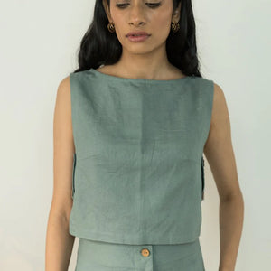 BOAT NECK CROP TOP | Anushe Pirani - EarthBased 