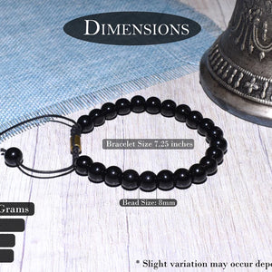 Natural Certified Onyx Bracelet For Protection, Health and Balance - EarthBased 