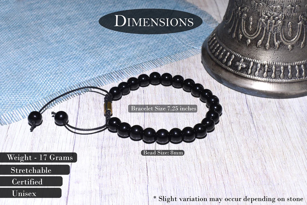 Natural Certified Onyx Bracelet For Protection, Health and Balance - EarthBased 