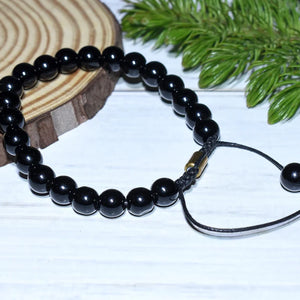 Natural Certified Onyx Bracelet For Protection, Health and Balance - EarthBased 