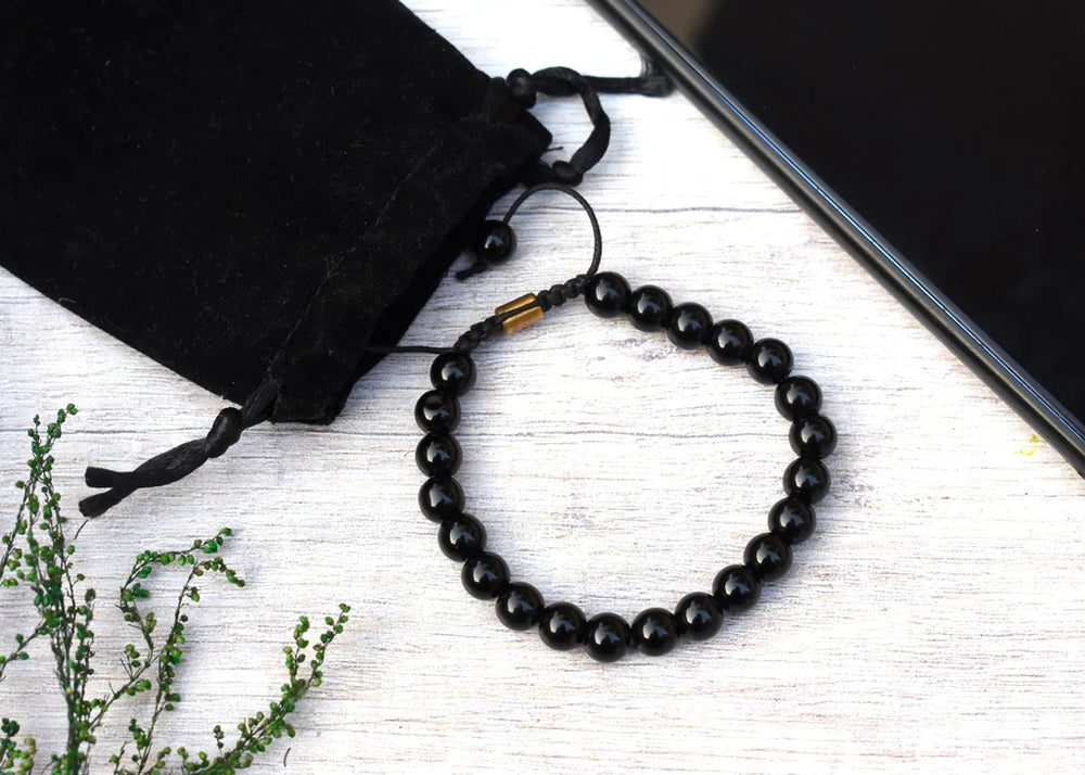 Natural Certified Onyx Bracelet For Protection, Health and Balance - EarthBased 