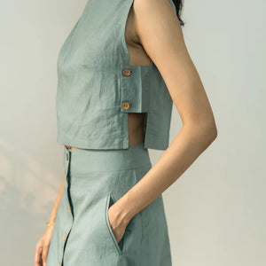 BUTTON-DOWN MIDI SKIRT - EarthBased 