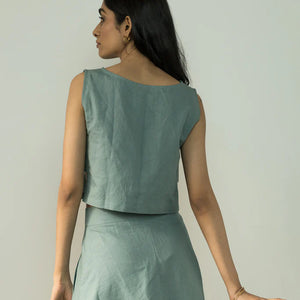 BUTTON-DOWN MIDI SKIRT - EarthBased 