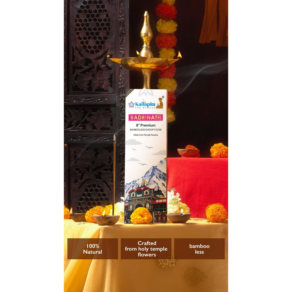 Badrinath 8” Premium Dhoop Batti, incense sticks (pack-of-40-sticks) | Pack of 2 - EarthBased 