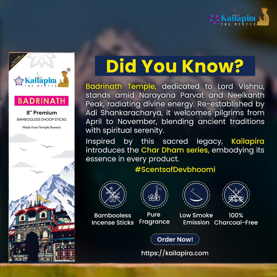 Badrinath 8” Premium Dhoop Batti, incense sticks (pack of 40 sticks) | Pack of 2