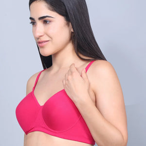 Bamboo Fabric Full Coverage Padded T-Shirt Bra – Soft, Comfortable, Eco-Friendly, and Supportive for All-Day Wear and Perfect Fit - EarthBased 