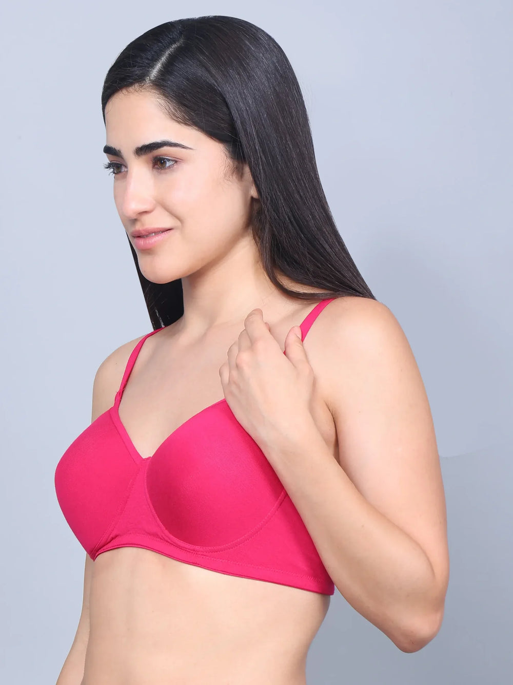 Bamboo Fabric Full Coverage Padded T-Shirt Bra – Soft, Comfortable, Eco-Friendly, and Supportive for All-Day Wear and Perfect Fit - EarthBased 