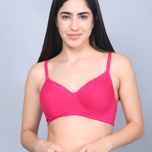 Bamboo Fabric Full Coverage Padded T-Shirt Bra – Soft, Comfortable, Eco-Friendly, and Supportive for All-Day Wear and Perfect Fit - EarthBased 