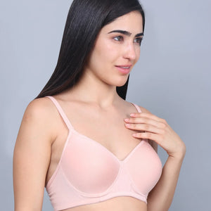 Bamboo Fabric Full Coverage Padded T-Shirt Bra – Soft, Comfortable, Eco-Friendly, and Supportive for All-Day Wear and Perfect Fit - EarthBased 