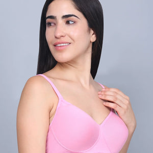 Bamboo Fabric Full Coverage Padded T-Shirt Bra – Soft, Comfortable, Eco-Friendly, and Supportive for All-Day Wear and Perfect Fit - EarthBased 