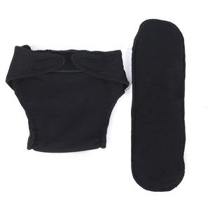 Bamboo Fabric Kids Baby Diaper, Eco-Friendly and Soft | Pack of 2 | 1 Free Size Liner for Extra Comfort | Black & Pink - EarthBased 