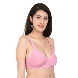 Bamboo Fabric Nursing Bra Maternity Bra For Breast feeding Women | Baby Pink - EarthBased 