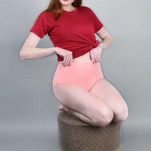 Bamboo Fabric Women's Hipster Panty | Peach and Black | Set of 2 - EarthBased 