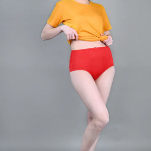 Bamboo Fabric Women's Hipster Panty | Red and Black | Pack of 2 - EarthBased 