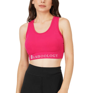 Bamboo Fabric Sports Bra | Non Padded, Non Wired, Seamless and Full Coverage | Bold - EarthBased 