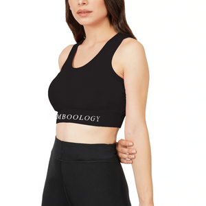 Bamboo Fabric Sports Bra | Non Padded, Non Wired, Seamless and Full Coverage | Bold - EarthBased 