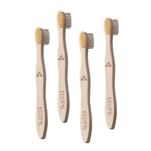 Ecotyl Bamboo Tooth Brush | Ultra Soft Bristles | Thorough Cleaning | Set of 4 - EarthBased 