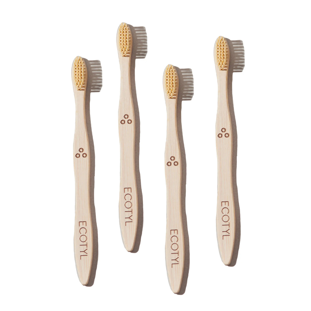 Ecotyl Bamboo Tooth Brush | Ultra Soft Bristles | Thorough Cleaning | Set of 4 - EarthBased 