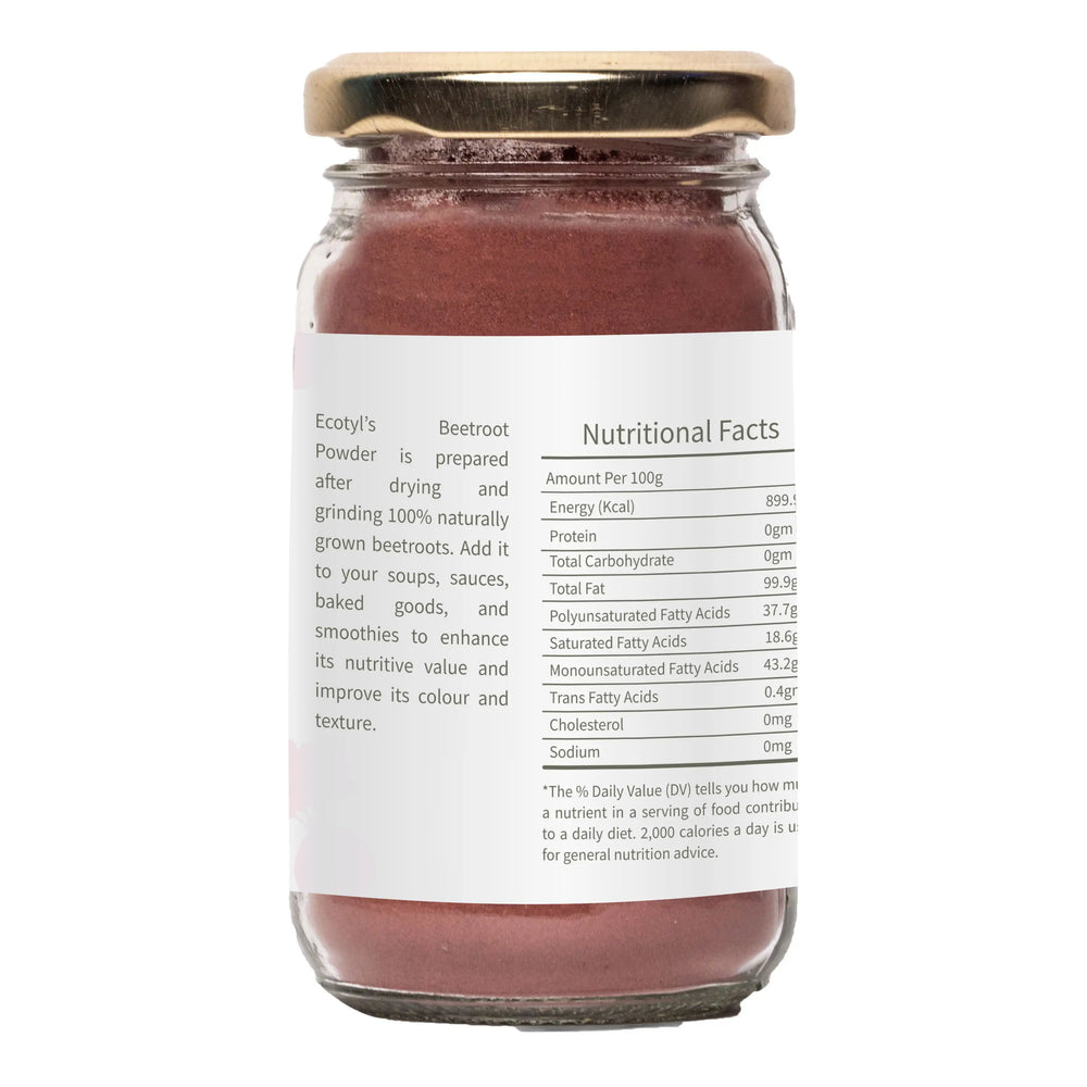 Ecotyl Beetroot Powder | Natural Food Colour | Good for Skin - EarthBased 