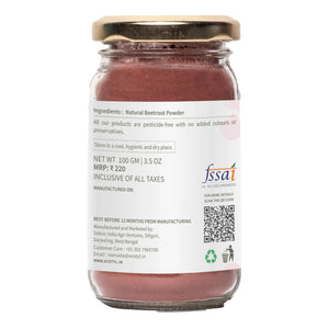 Ecotyl Beetroot Powder | Natural Food Colour | Good for Skin - EarthBased 