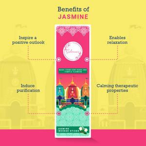 Jasmine Incense Sticks With Free Incense Holder | Made from Cow dung & Temple Flower | Gulessence | Pack of 2 - EarthBased 
