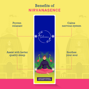 Nirvanasence Incense Sticks With Free Incense Holder| Made from Temple Flower | Gulessence - EarthBased 