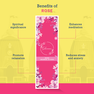 Rose Incense Sticks With Free Incense Holder| Made from Temple Flower | Gulessence - EarthBased 