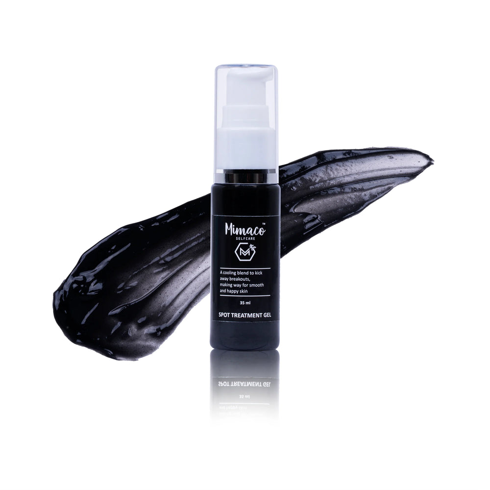 ANTI ACNE CHARCOAL GEL- 35ml: for acne & spots enriched with activated charcoal, tea tree oil and aloevera - EarthBased 