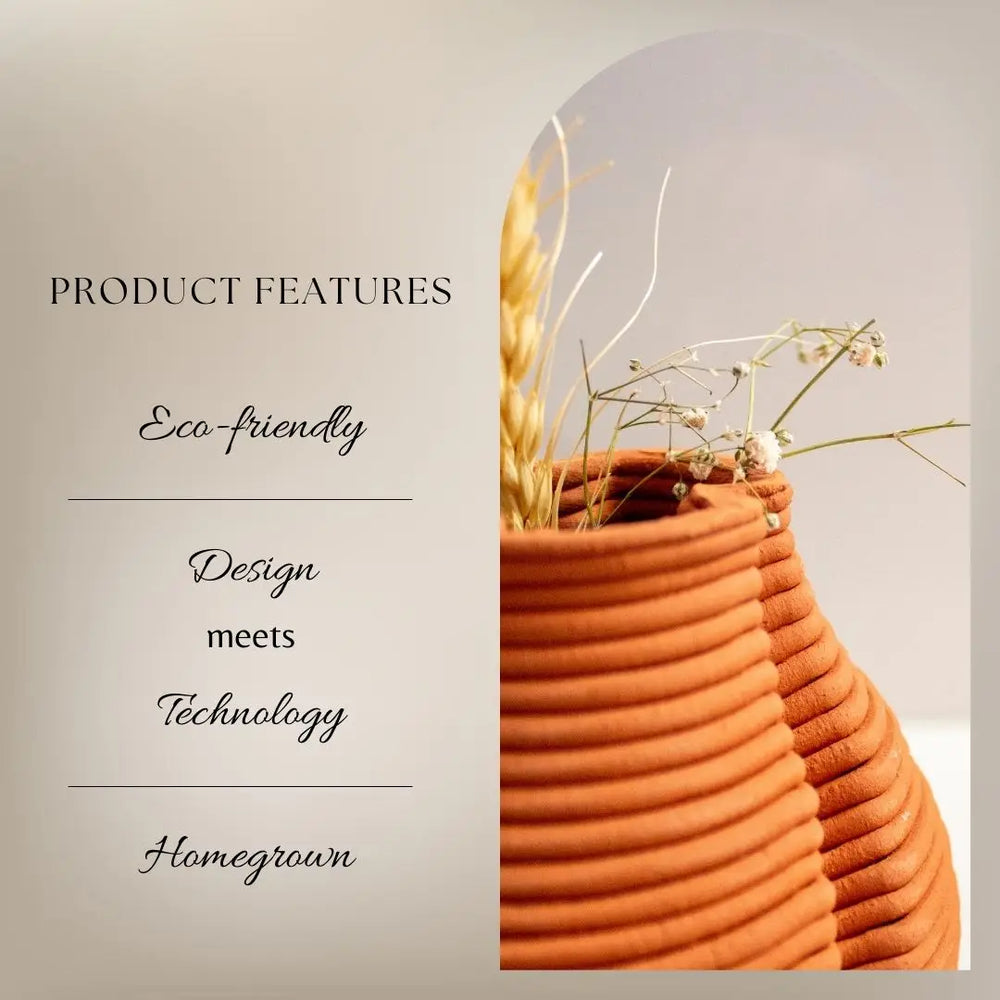 Terracotta Vase Brown and Twisted Vol. I - EarthBased 