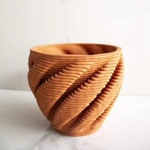 Terracotta Vase Brown and Twisted Vol. III - EarthBased 