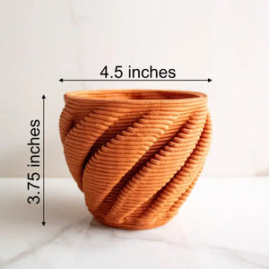 Terracotta Vase Brown and Twisted Vol. III - EarthBased 