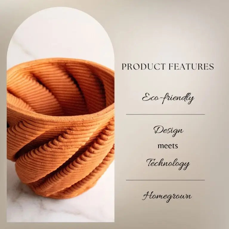 Terracotta Vase Brown and Twisted Vol. III - EarthBased 