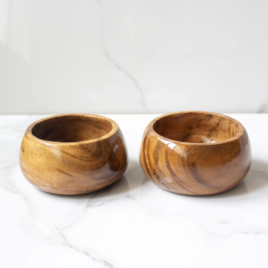 Bulgy Flat Bowl (Set of 2) - EarthBased 