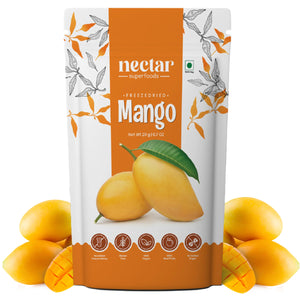 NECTAR SUPER FOODS- FREEZE DRIED MANGO SLICES- PACK OF 2 UNITS 20 GM EACH - EarthBased 