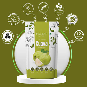 NECTAR SUPERFOODS- FREEZE DRIED GUAVA CUBES- PACK OF 2 UNITS 20 GM EACH - EarthBased 