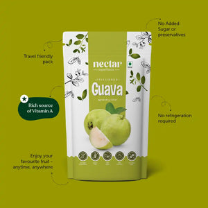 NECTAR SUPERFOODS- FREEZE DRIED GUAVA CUBES- PACK OF 2 UNITS 20 GM EACH - EarthBased 