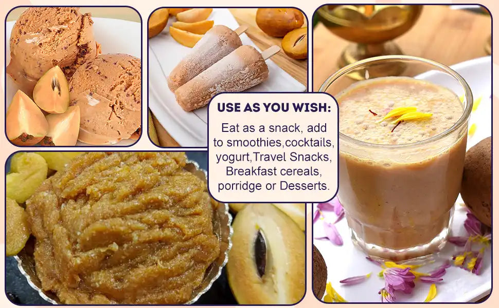 NECTAR SUPERFOODS- FREEZE DRIED SAPOTA SLICES- PACK OF 2 UNITS 20 GM EACH - EarthBased 