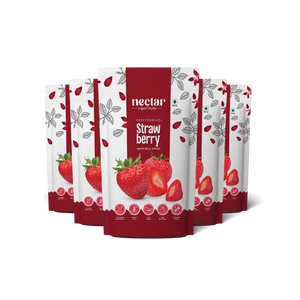 NECTAR SUPER FOODS- FREEZE DRIED STRAWBERRY SLICES - PACK OF 2 UNITS 16 GM EACH - EarthBased 