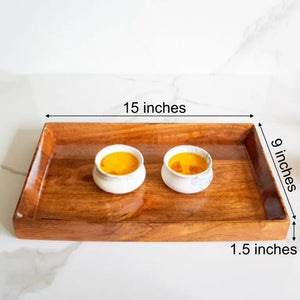 Hidden Hold Mango wood Tray - EarthBased 