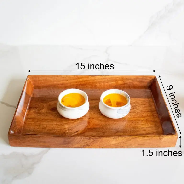 Hidden Hold Mango wood Tray - EarthBased 