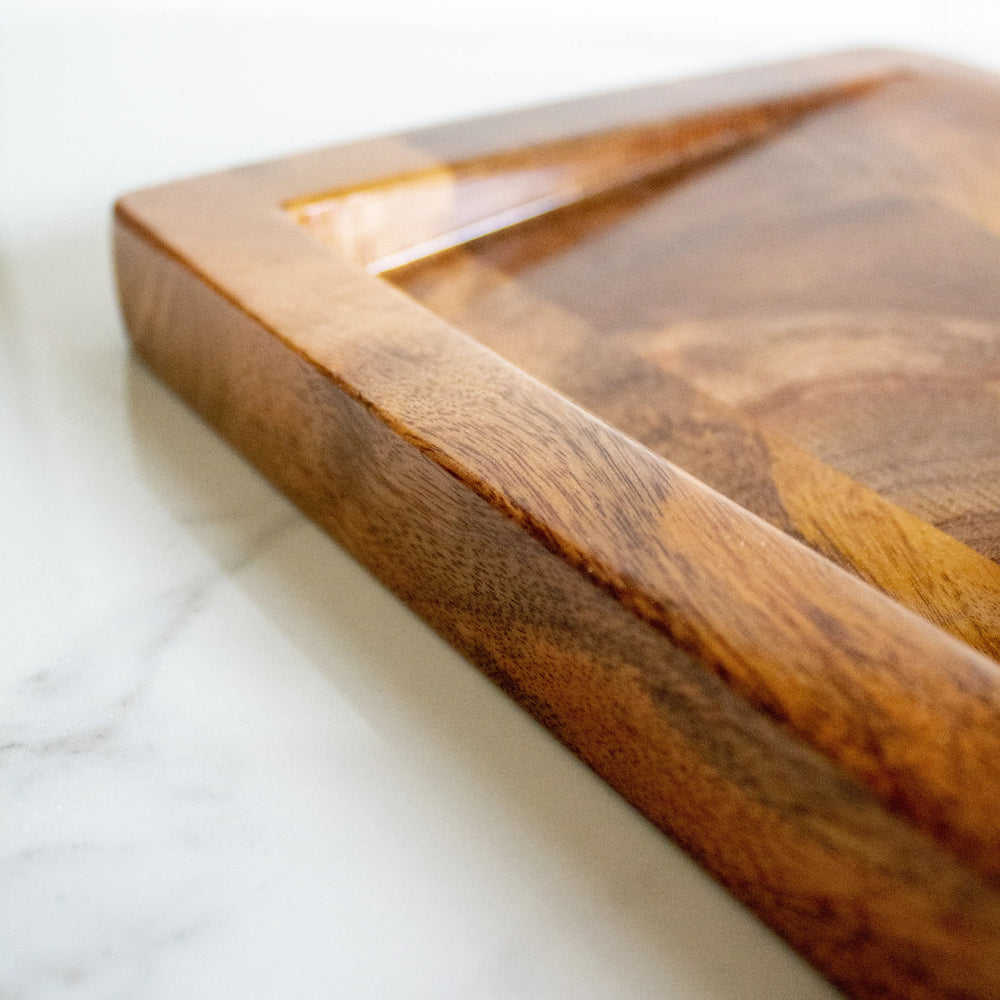 Oblique Mango wood Platter - EarthBased 