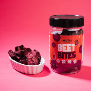 NECTAR SUPERFOODS- SUN DRIED AIR FRIED BEET BITES CHIPS- PACK OF 3 UNITS 40 GM EACH - EarthBased 