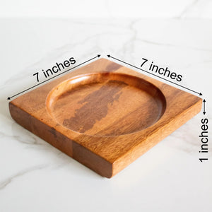 Squircle Mango Wood Plate - EarthBased 