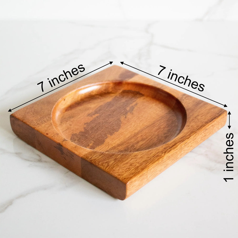 Squircle Mango Wood Plate - EarthBased 