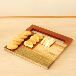 Staircase Mango Wood Cheese Platter - EarthBased 