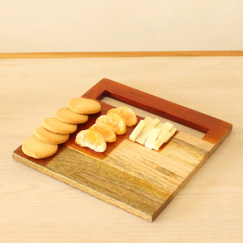 Staircase Mango Wood Cheese Platter - EarthBased 
